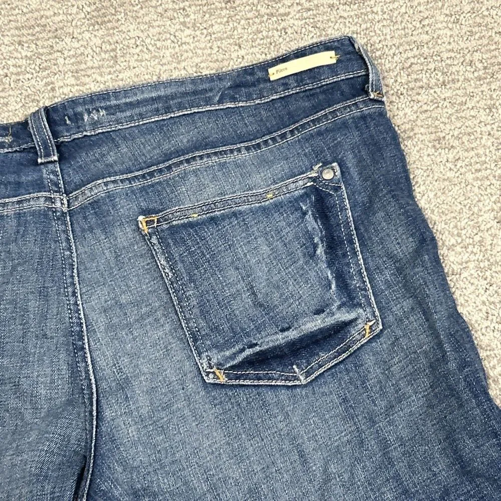 Anthropologie Pilcro Jean Shorts Womens 32 Denim Bermuda Stretch Pockets 36x7 - Picture 6 of 7